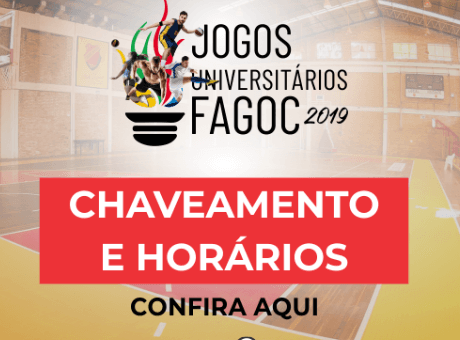Comissão divulga chaveamento oficial dos Jogos Universitários Fagoc 2019