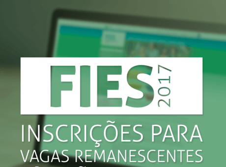 Inscrições para vagas remanescentes do Fies já podem ser realizadas