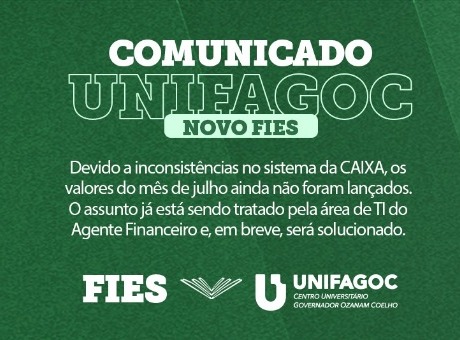 NOVO FIES: inconsistência no sistema da CAIXA atrasa lançamento de valores no SIGA