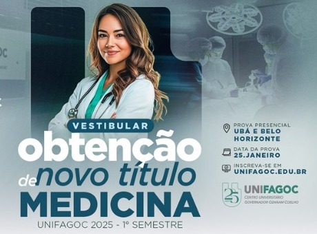 Inscrições abertas: processo seletivo para obtenção de novo título – Medicina UNIFAGOC