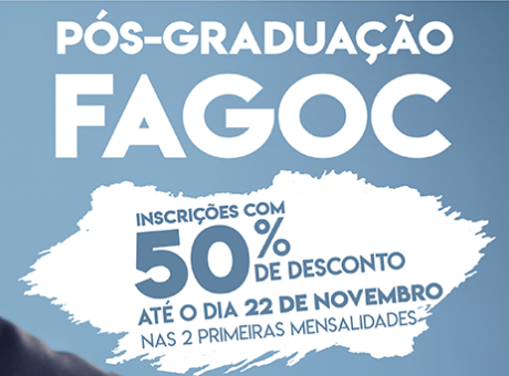 Pós-graduação Fagoc oferece 50% desconto nas primeiras mensalidades