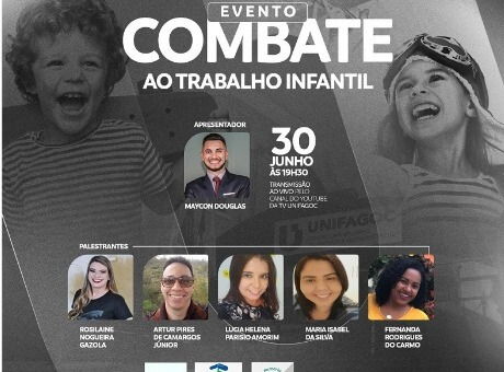 UNIFAGOC apoia evento online sobre Combate ao Trabalho Infantil
