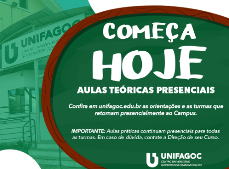 UNIFAGOC divulga cronograma de retorno das aulas teóricas presenciais
