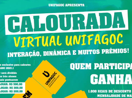 UNIFAGOC promove Calourada Virtual com prêmios, dinâmicas e interação entre novos alunos