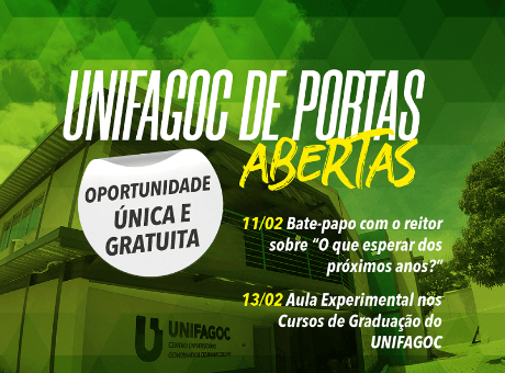 Participe de uma aula experimental no UNIFAGOC