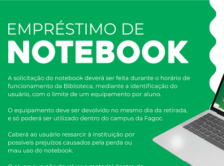 UniFagoc disponibiliza empréstimo de notebooks para os alunos