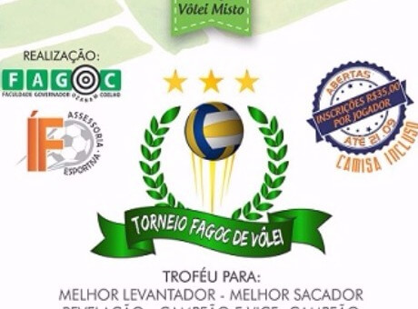 Inscrições abertas para o Torneio Fagoc de Vôlei