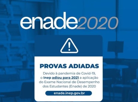 Inep adia aplicação do Enade 2020
