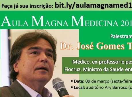 Ex-ministro da Saúde é convidado da Aula Magna de Medicina da Fagoc