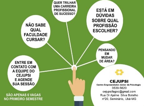 Centro Empreendedor Júnior de Psicologia promove serviços de orientação profissional