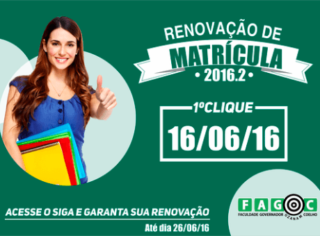 Prazos para Renovação de Matrícula do segundo semestre estão definidos