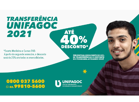 UNIFAGOC disponibiliza até 40% de desconto para alunos de transferência