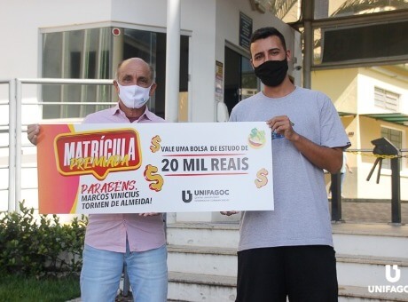 Matrícula Premiada UNIFAGOC: aluno ganha bolsa de estudo de 20 mil reais