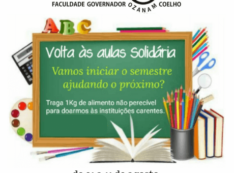 Alunos promovem campanha solidária de volta às aulas
