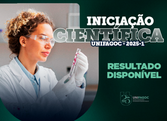 Disponível o resultado da seleção das bolsas de Iniciação Científica do UNIFAGOC 2025-1