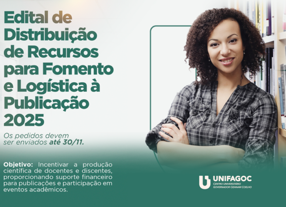UNIFAGOC abre edital para distribuição de recursos destinados ao fomento e logística de publicações científicas