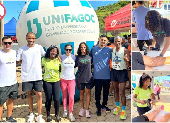 Alunos da Fisioterapia UNIFAGOC oferecem atendimentos na Corrida do Rotary Clube
