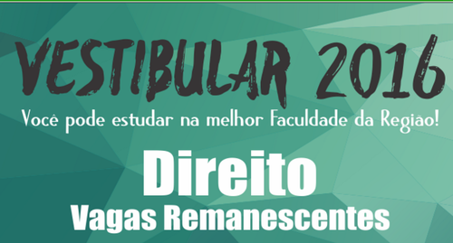 vagas remanescentes direito