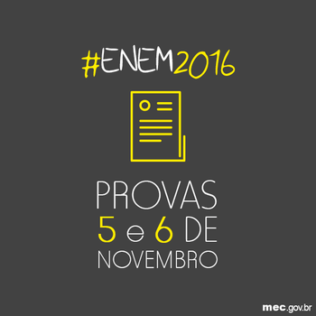 datas Enem 2016