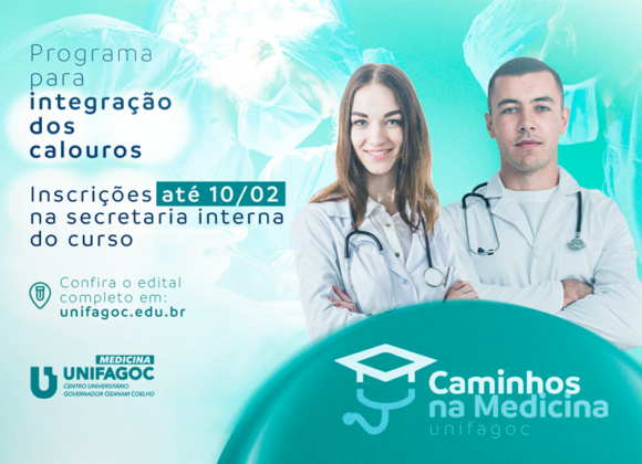 Programa Caminhos na Medicina 2025: UNIFAGOC divulga edital de seleção para alunos