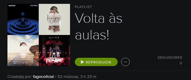 Playlist Volta às Aulas Fagoc - Spotify