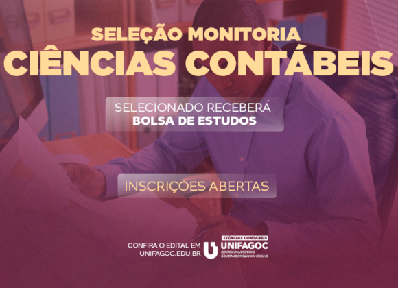 Ciências Contábeis UNIFAGOC divulga edital do Programa de Monitoria 2025-1