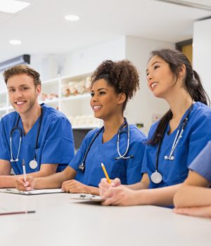 Grupo de estudantes de Medicina.