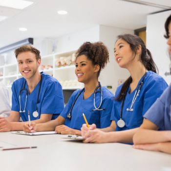 Grupo de estudantes de Medicina.