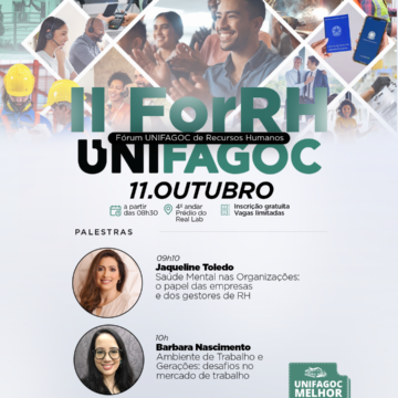 II ForRH UNIFAGOC debate saúde mental e gerações no ambiente de trabalho; inscreva-se gratuitamente