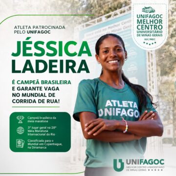 Atleta patrocinada pelo UNIFAGOC, Jéssica Ladeira é campeã brasileira e garante vaga no Mundial de Corrida de Rua