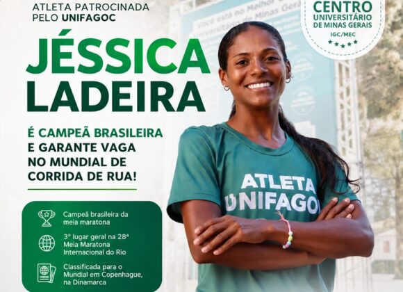 Atleta patrocinada pelo UNIFAGOC, Jéssica Ladeira é campeã brasileira e garante vaga no Mundial de Corrida de Rua
