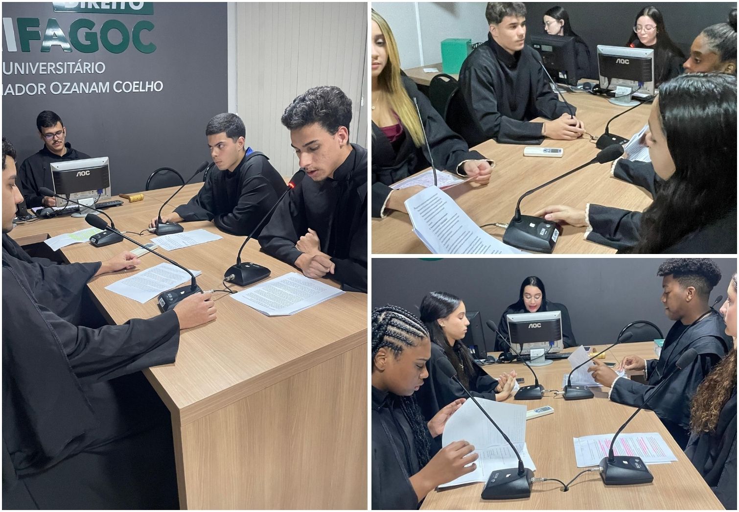 Alunos de Direito do UNIFAGOC participam de primeira experiência com audiências simuladas no NPJ