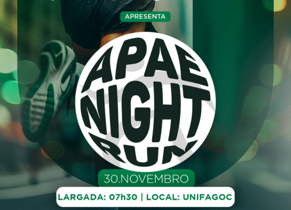APAE Night Run 2025: retirada dos kits será realizada nos dias 28 e 29/11
