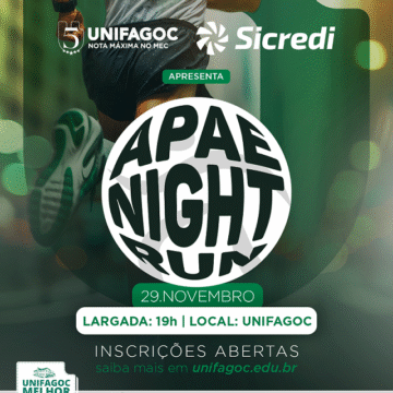 UNIFAGOC promove corrida rústica APAE Night Run 2025; inscrições abertas
