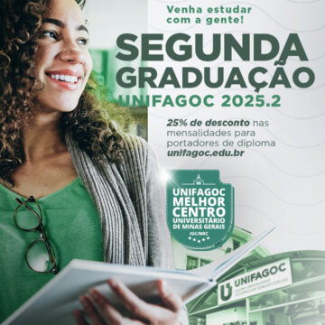 Portadores de Diploma: UNIFAGOC oferece desconto especial para quem deseja fazer nova graduação no 2º semestre de 2025