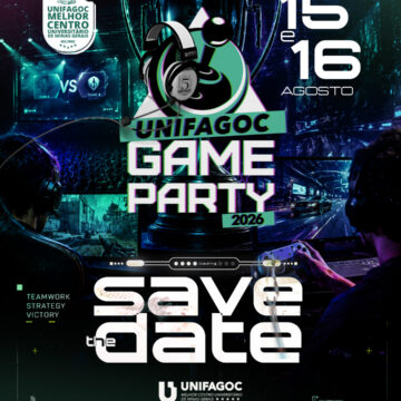 Save The Date: Inscrições abertas para o UNIFAGOC Game Party 2026, a 13ª edição presencial