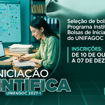 Iniciação Científica 2027-1 UNIFAGOC: programa abre inscrições para seleção de bolsas até 07/12