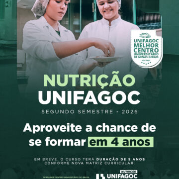 Nutrição UNIFAGOC: ingressando em 2026-2, estudantes ainda poderão concluir a graduação em 4 anos