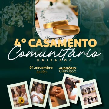 Inscrições abertas para o IV Casamento Comunitário do UNIFAGOC