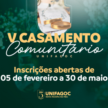 Inscrições para o V Casamento Comunitário do UNIFAGOC são prorrogadas até 31 de maio