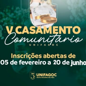 Inscrições para o V Casamento Comunitário do UNIFAGOC são prorrogadas até 20 de junho