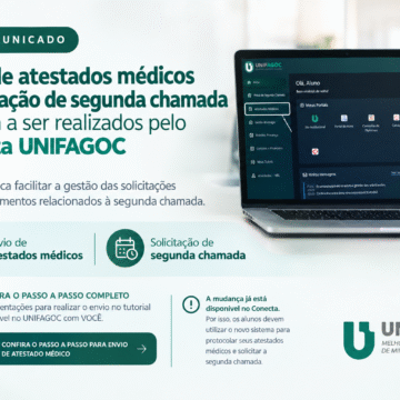 Envio de atestados médicos e solicitação de segunda chamada passam a ser realizados pelo Conecta UNIFAGOC