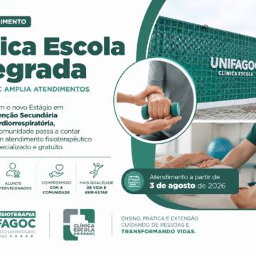 Clínica Escola Integrada do UNIFAGOC amplia atendimentos com novo Estágio em Atenção Secundária Cardiorrespiratória