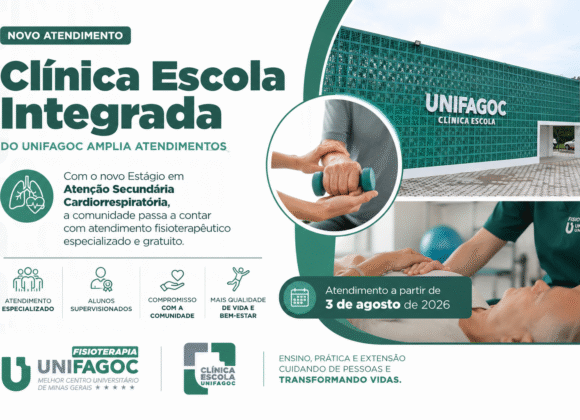 Clínica Escola Integrada do UNIFAGOC amplia atendimentos com novo Estágio em Atenção Secundária Cardiorrespiratória