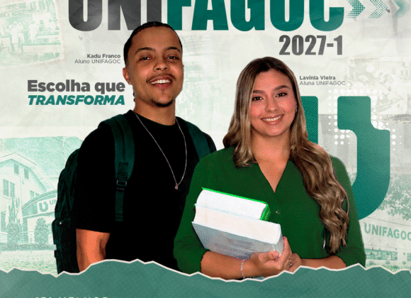 Vestibular UNIFAGOC 2027-1 está com inscrições abertas: prova ocorrerá em 24 de outubro; Estude na MELHOR DE MINAS