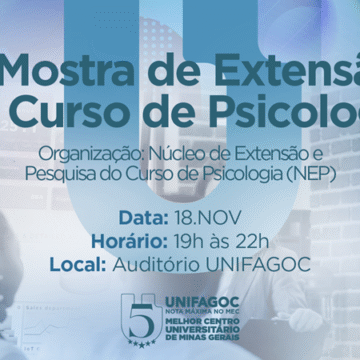 II Mostra de Extensão de Psicologia acontece em novembro no UNIFAGOC