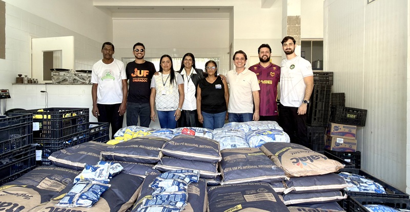 Além do esporte: JUF 2026 arrecada 1 tonelada de leite em pó para o Banco de Alimentos de Ubá