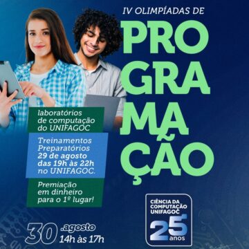 UNIFAGOC realiza a 4ª edição das Olimpíadas de Programação com premiação em dinheiro