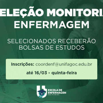 Escola de Enfermagem UNIFAGOC divulga edital do Programa de Monitoria 2026-1