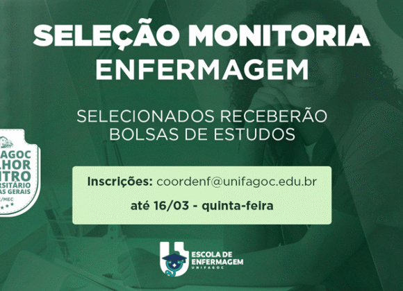 Escola de Enfermagem UNIFAGOC divulga edital do Programa de Monitoria 2026-1